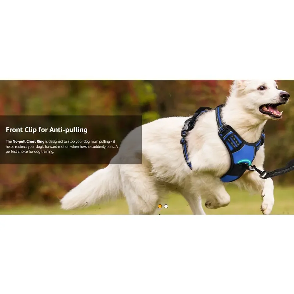Blue Pet No-Pull Harness Sz: L Adjustable Soft Padded Dog Vest